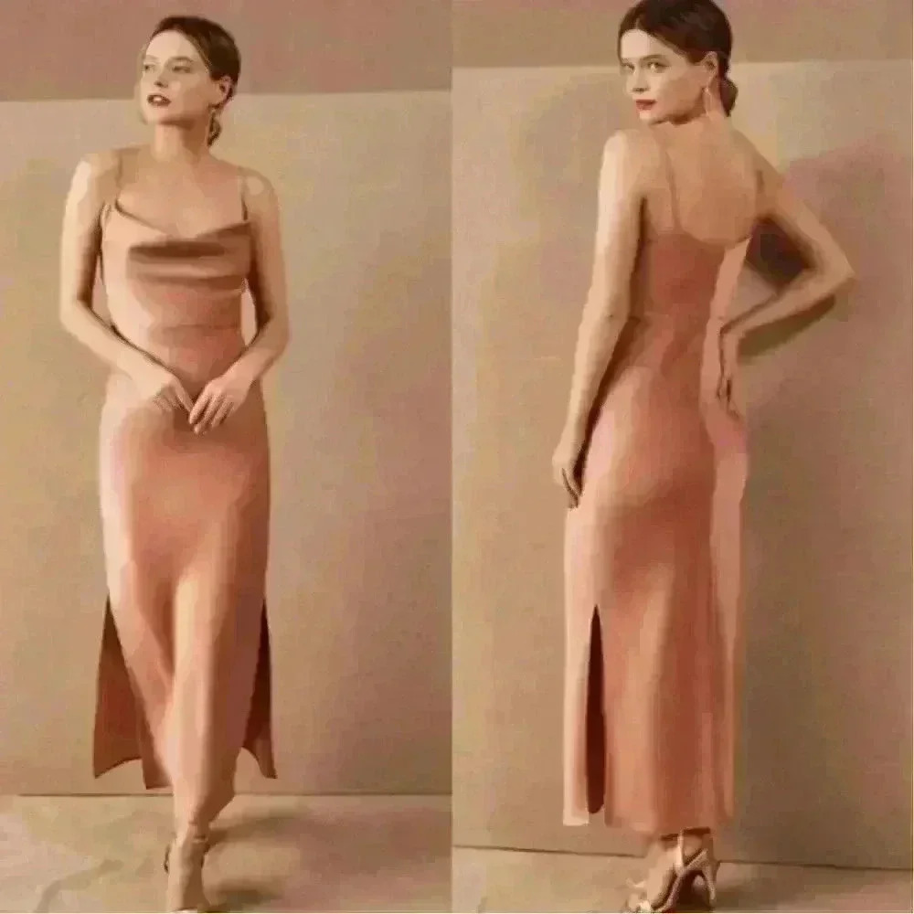 BHLDN midi dress, blush pink. Worn once & dry cleaned. Like brand new! Sz 2